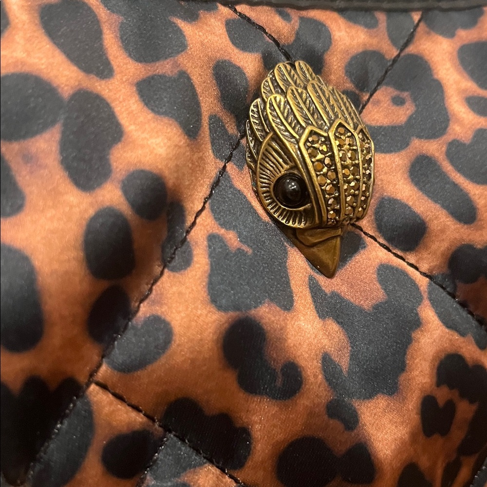 Kurt Geiger Leopard Print Quilted Tote with Black Trim - Picture 3 of 14